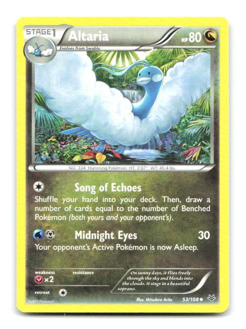 Altaria 53/108 Uncommon Roaring Skies Pokemon Lightly Played