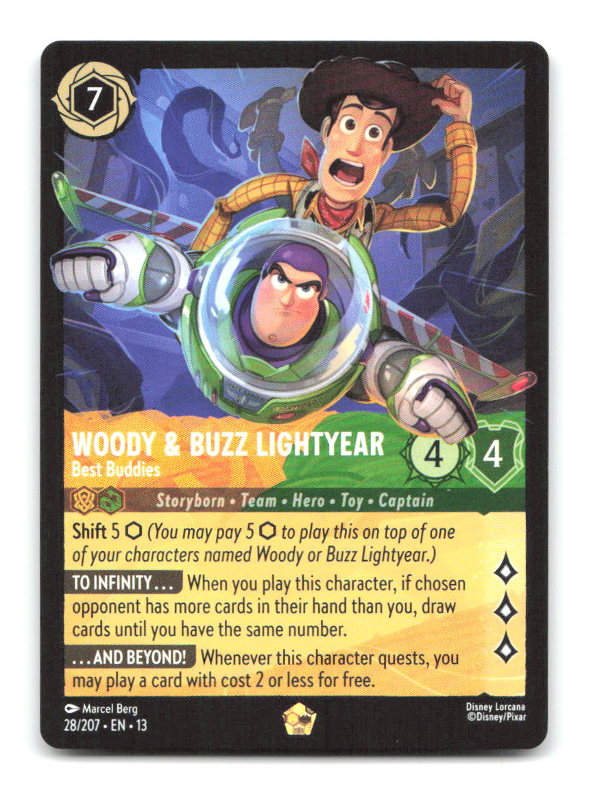 Woody & Buzz Lightyear - Best Buddies 28/204 13 Lorcana NM