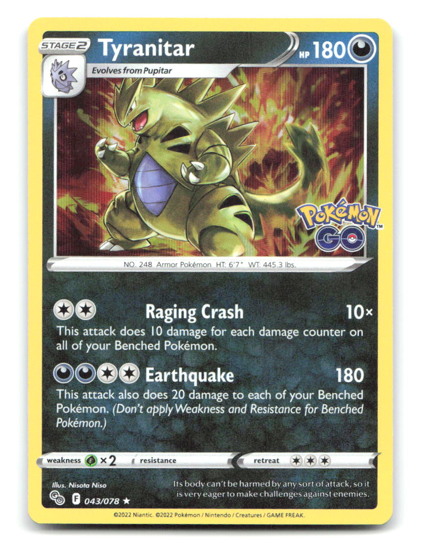 Tyranitar 043/078 PGO Pokemon Holo LP