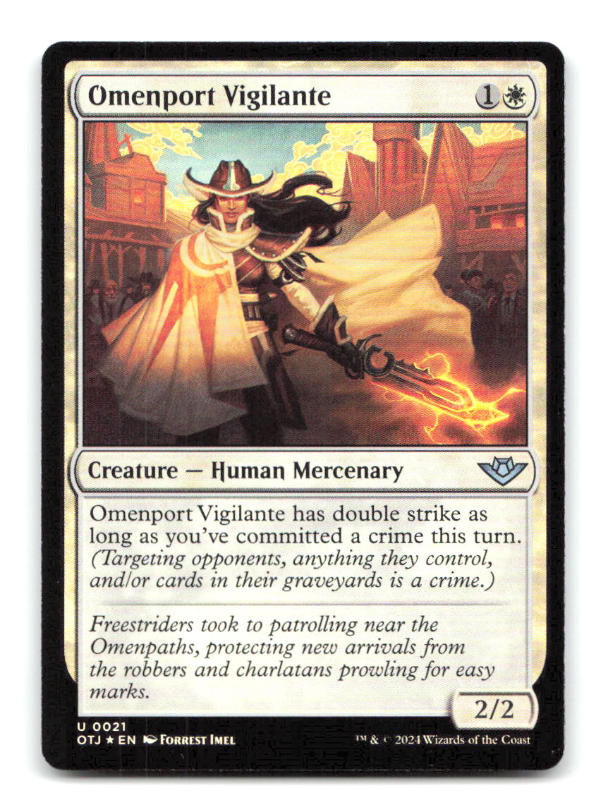 Omenport Vigilante 21 OTJ Magic: The Gathering Foil NM