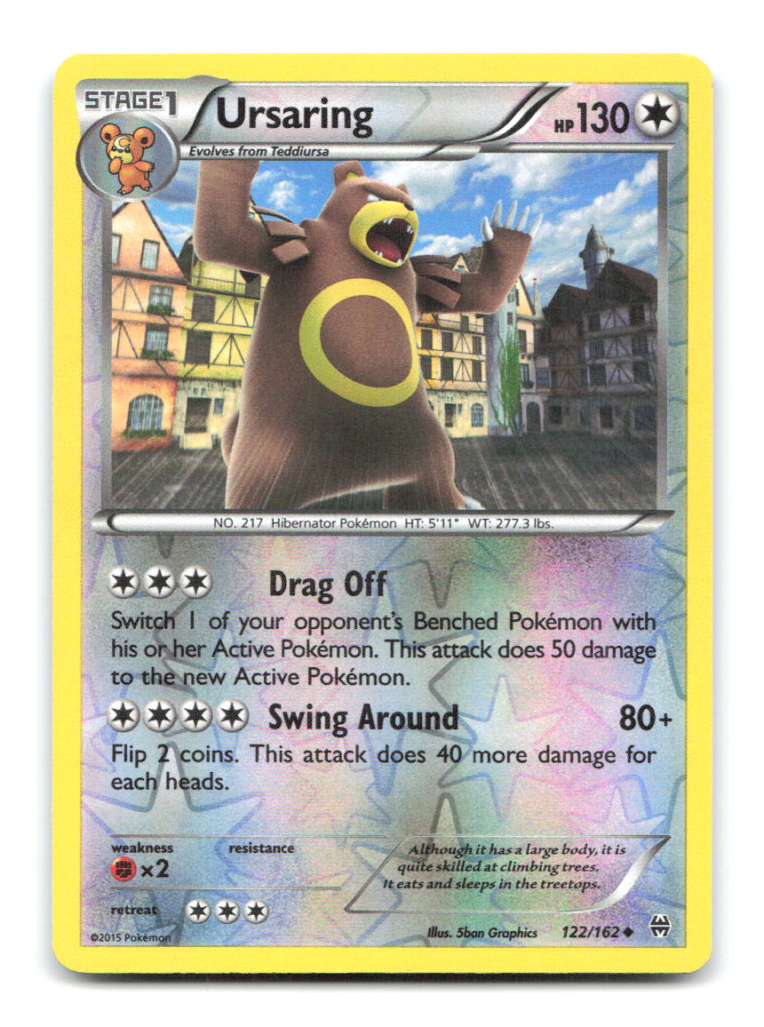 Ursaring 122/162 Uncommon BREAKthrough Pokemon Reverse Holo Moderately Played