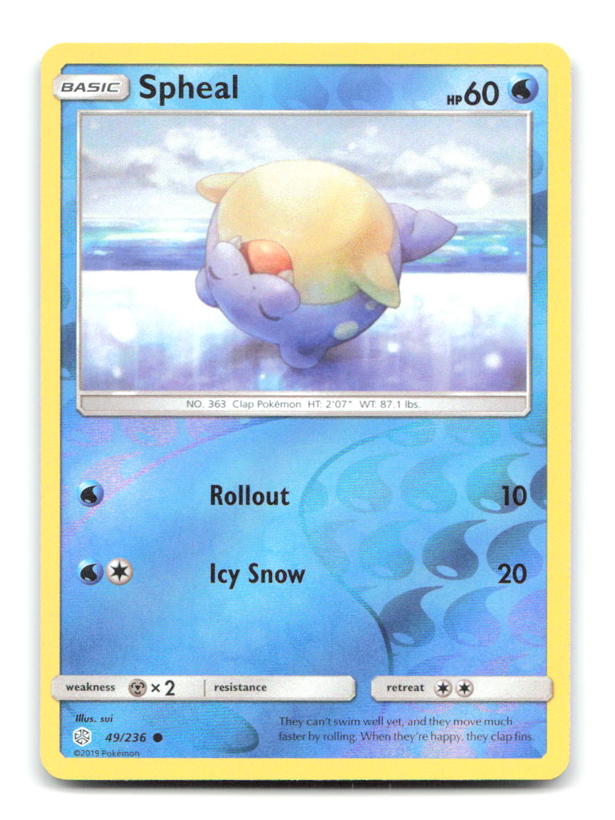 Spheal 49/236 C Cosmic Eclipse Pokemon Reverse Holo LP