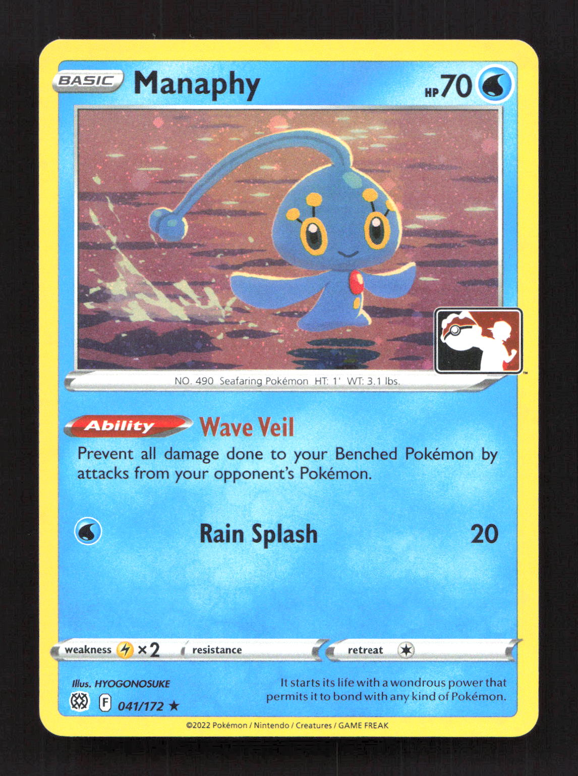 Manaphy 041/172 Rare Prize Pack Series Cards Pokemon Holo Lightly Played