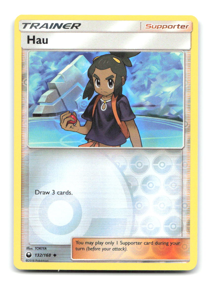 Hau 132/168 Uncommon Celestial Storm Pokemon Reverse Holo Lightly Played