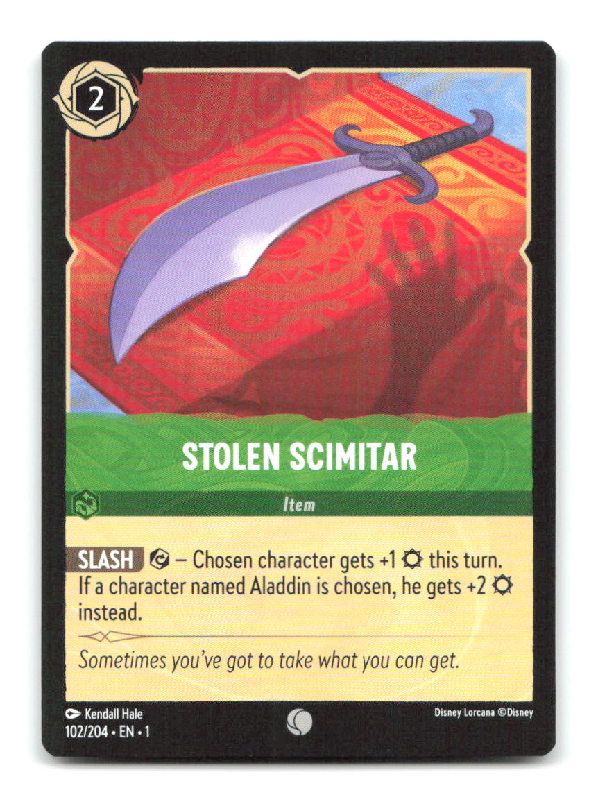 Stolen Scimitar 102/204 1 Lorcana NM