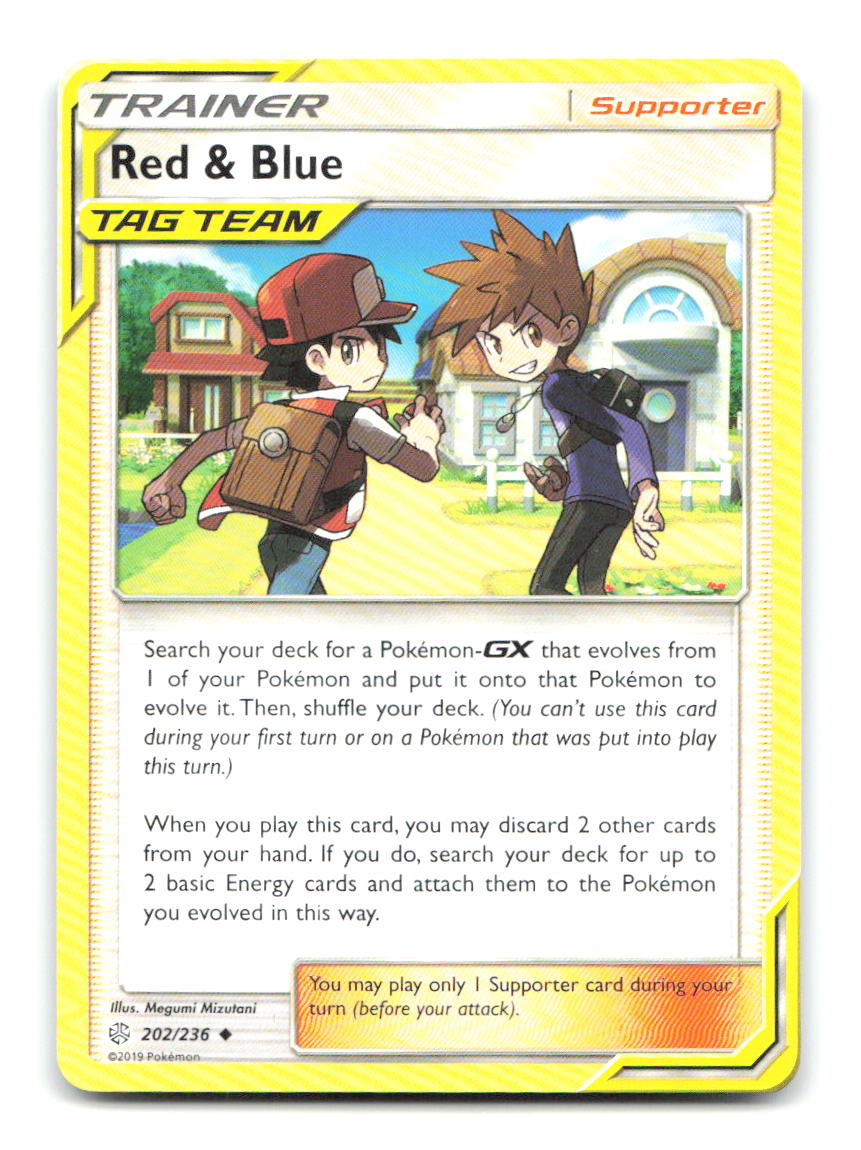 Red & Blue 202/236 Uncommon Cosmic Eclipse Pokemon Lightly Played