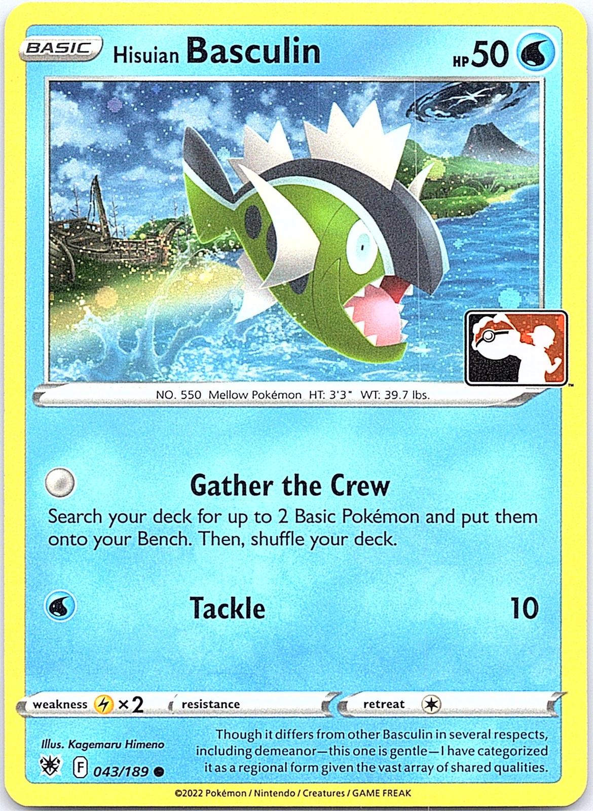 Hisuian Basculin 043/189 Holo Common Prize Pack Series Cards Pokemon LP