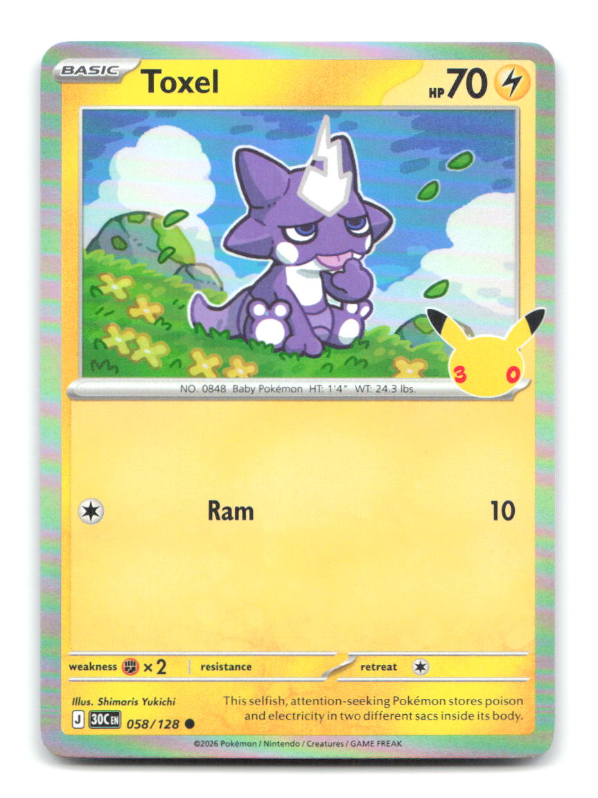 Toxel 058/128 30C Pokemon Holo NM