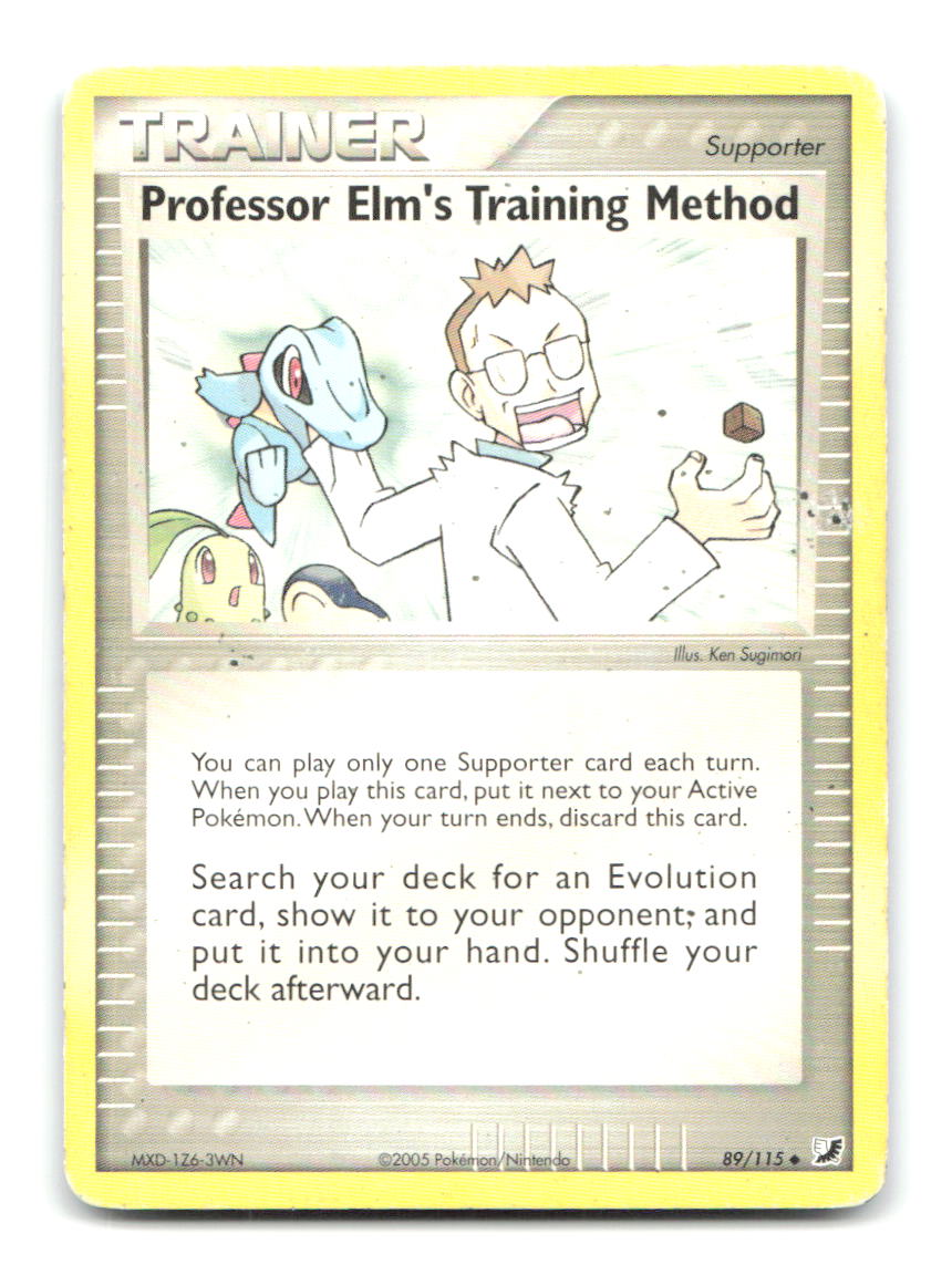 Professor Elm's Training Method 89/115 Uncommon Unseen Forces Pokemon HP