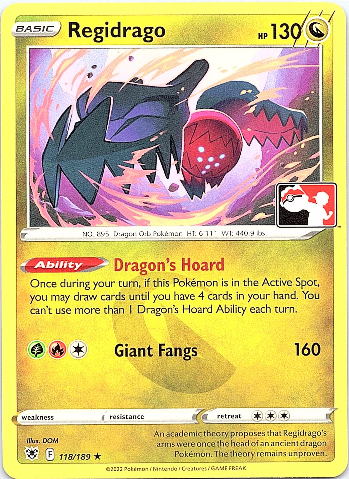 Regidrago 118/189 Rare Prize Pack Series Cards Pokemon Lightly Played