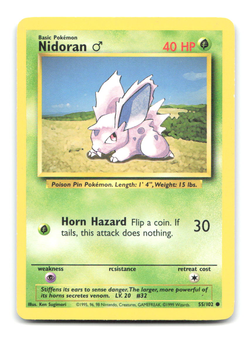 Nidoran M 55/102 BS Pokemon MP