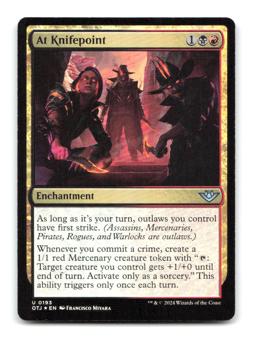 At Knifepoint 193 OTJ Magic: The Gathering Foil NM