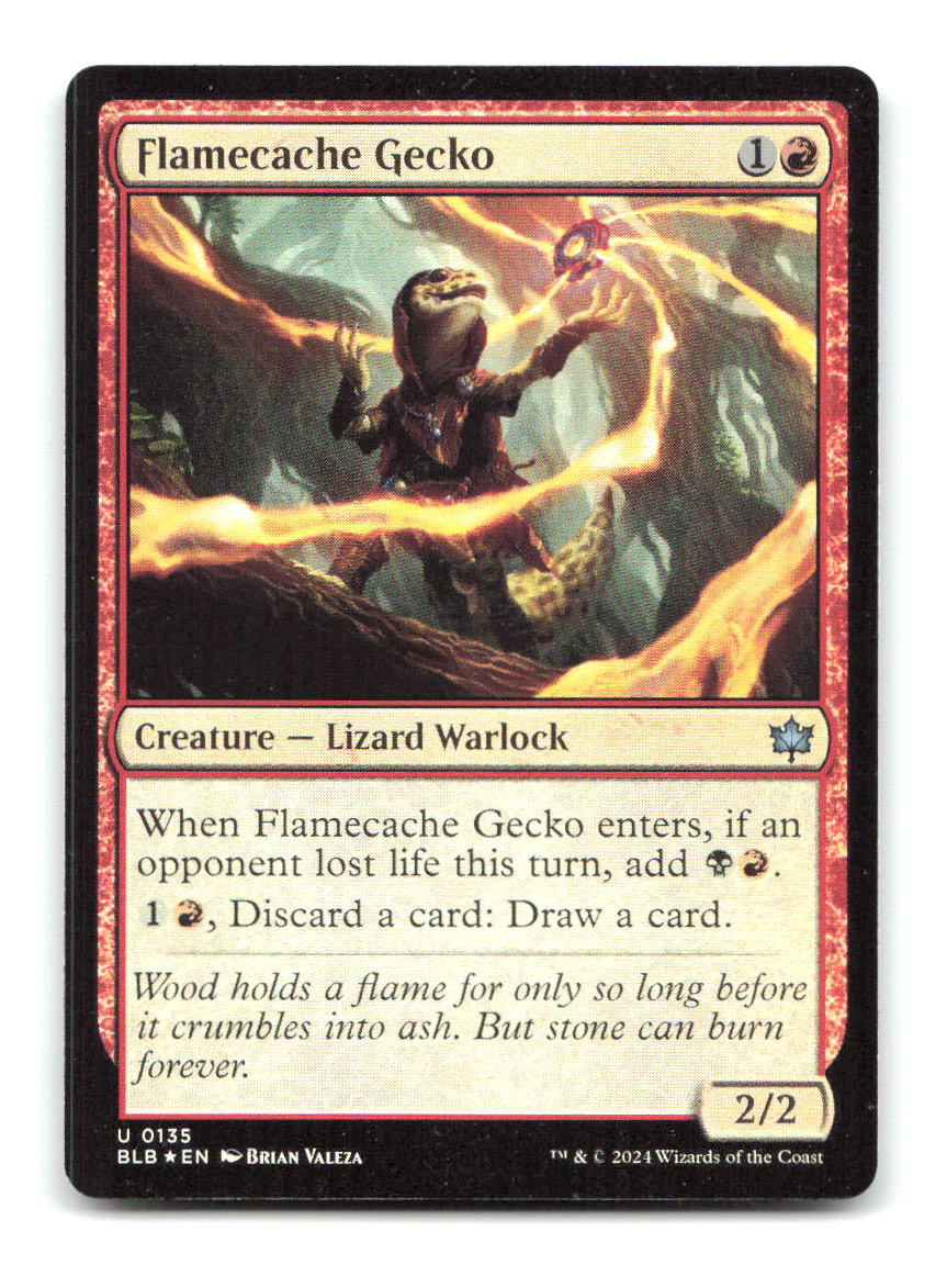 Flamecache Gecko 135 BLB Magic: The Gathering Foil NM