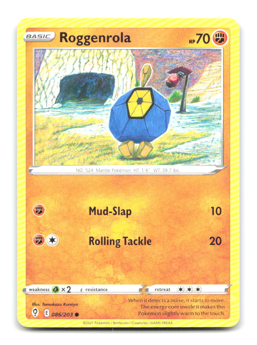 Roggenrola 086/203 C Evolving Skies Pokemon NM