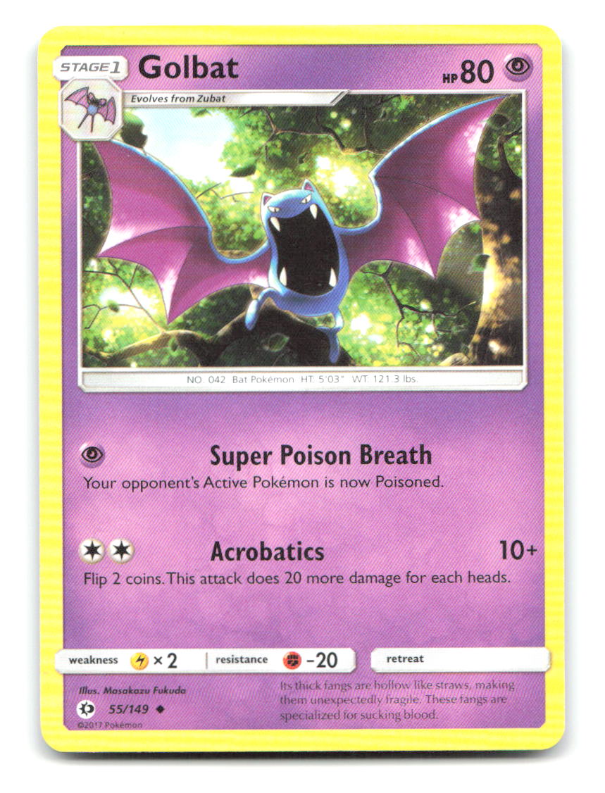 Golbat 55/149 UC SM Base Set Pokemon LP