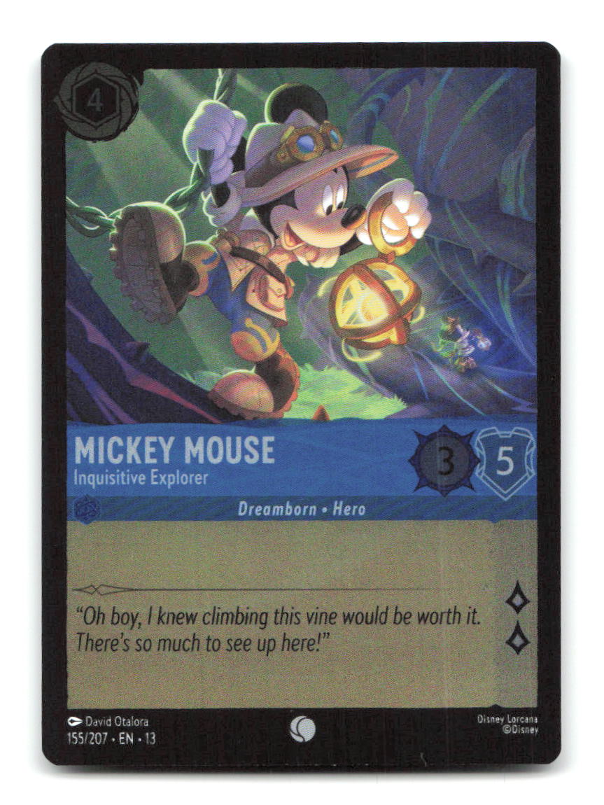 Mickey Mouse - Inquisitive Explorer 155/204 13 Lorcana Cold Foil NM
