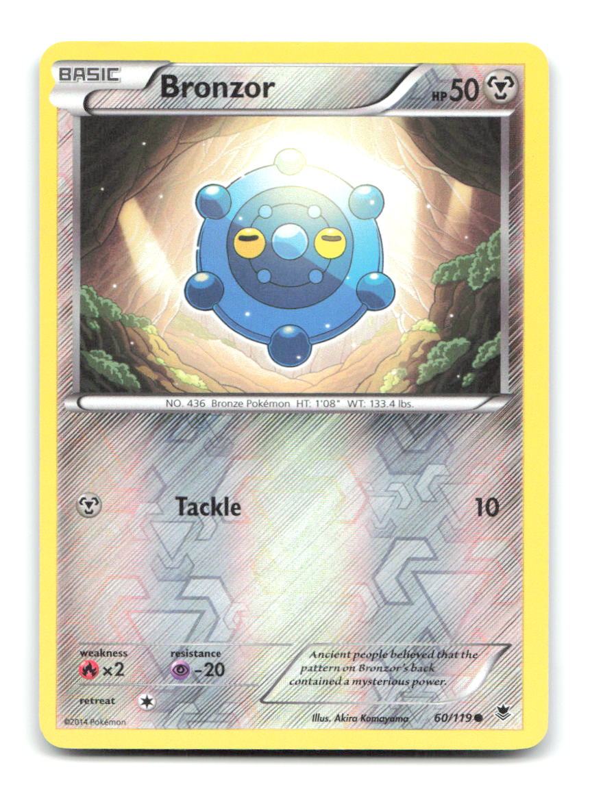Bronzor 60/119 Common Phantom Forces Pokemon Reverse Holo Moderately Played