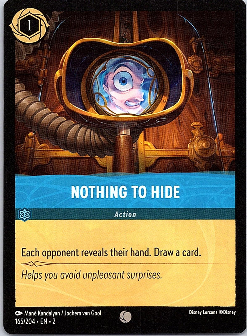 Nothing to Hide 165/204 Common Rise of the Floodborn Lorcana Near Mint