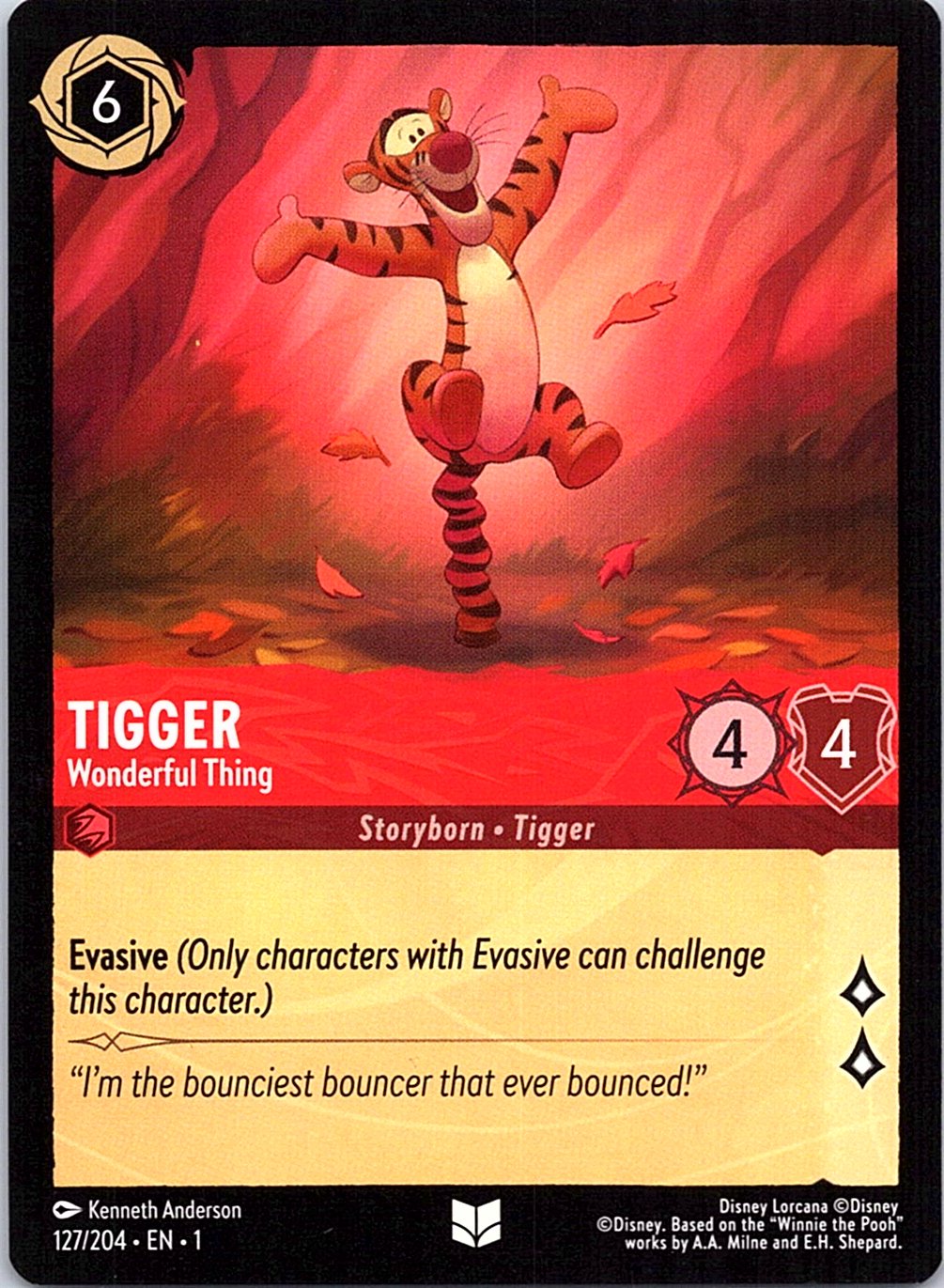 Tigger - Wonderful Thing 127/204 Uncommon The First Chapter Lorcana Near Mint