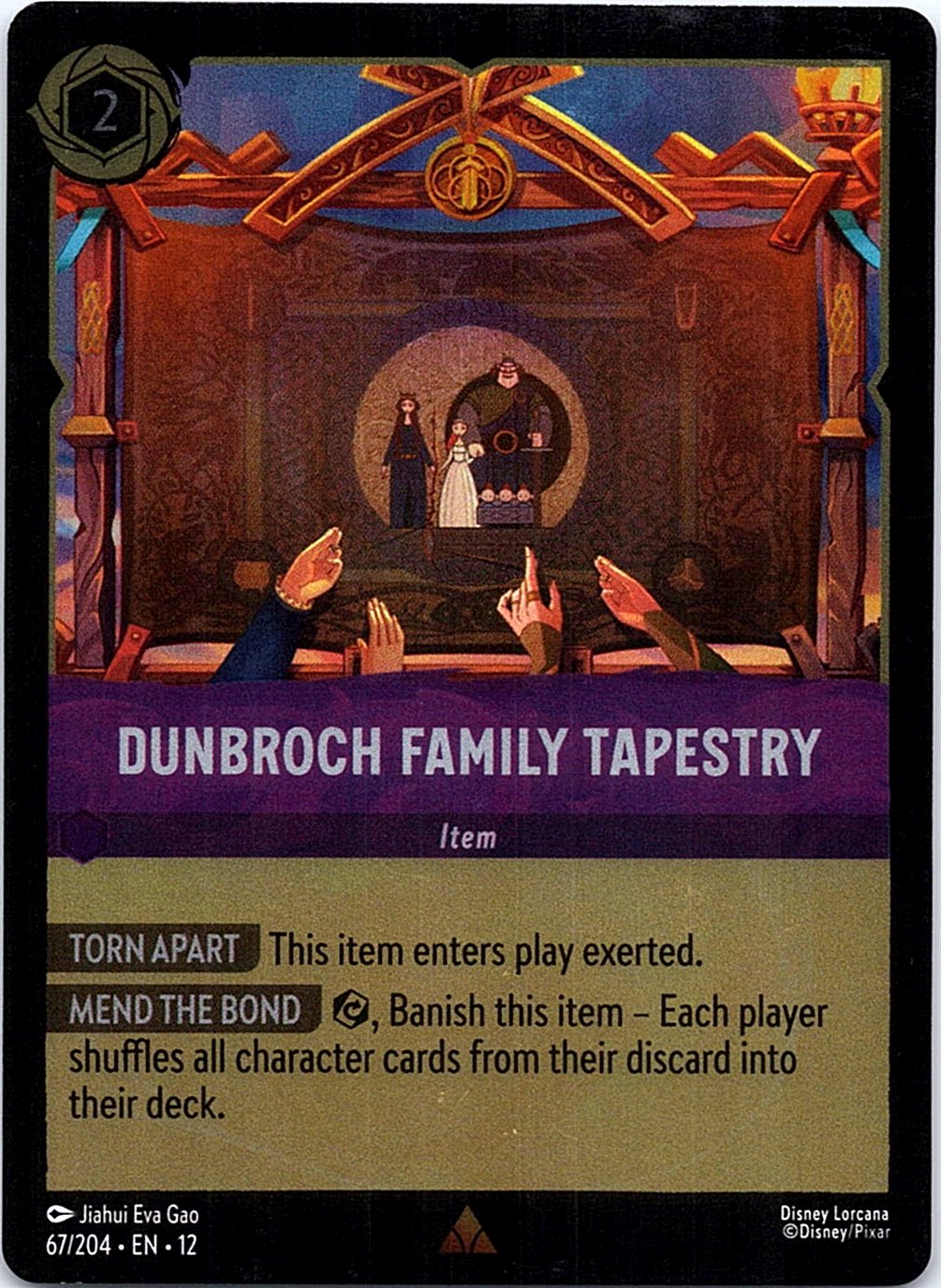 DunBroch Family Tapestry 67/204 Rare Wilds Unknown Lorcana Cold Foil Near Mint