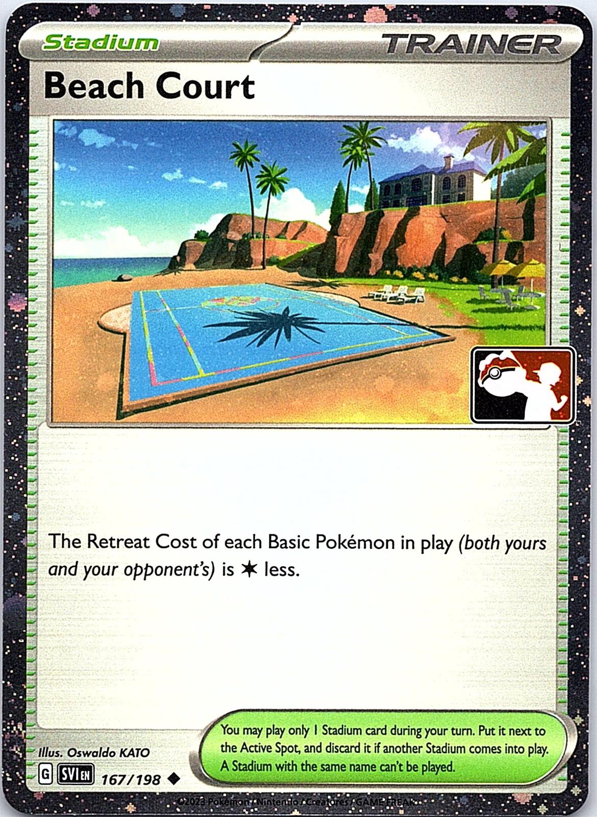 Beach Court (Cosmos Holo) 167/198 Uncommon Prize Pack Series Cards Pokemon NM