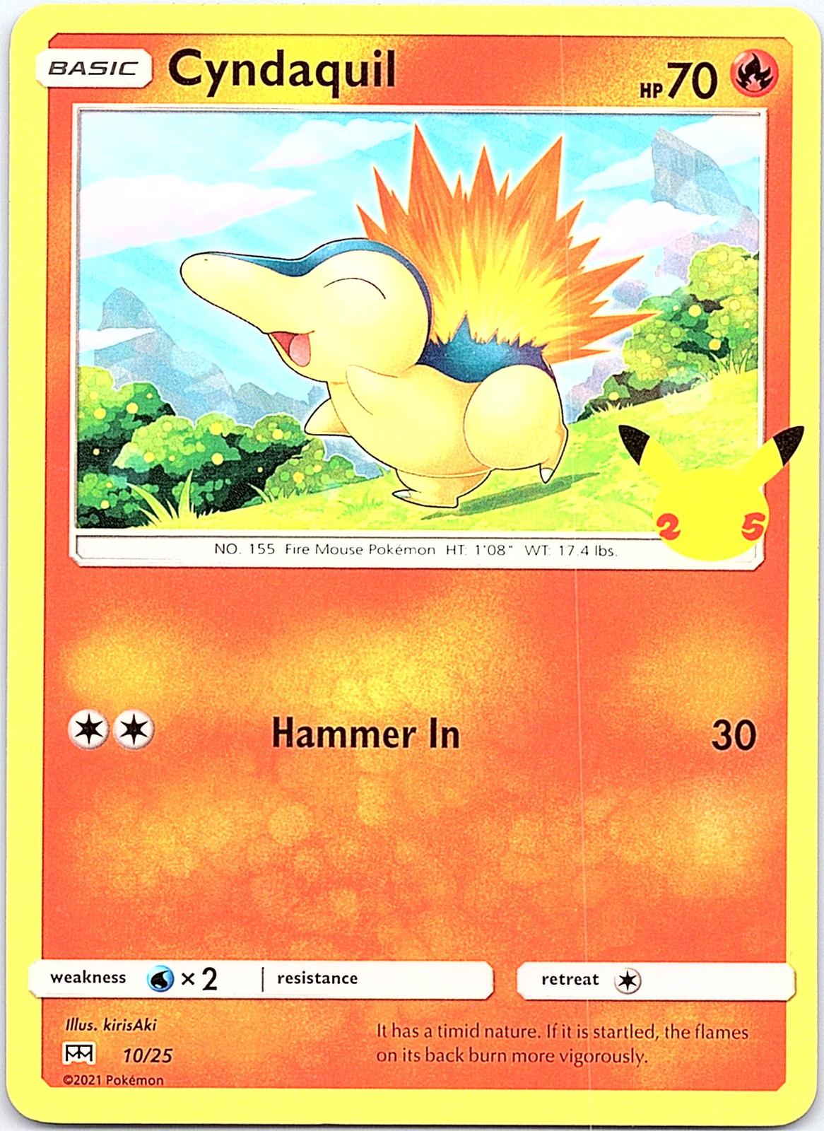 Cyndaquil 010/025 Promo McDonald's 25th Anniversary Promos Pokemon MP