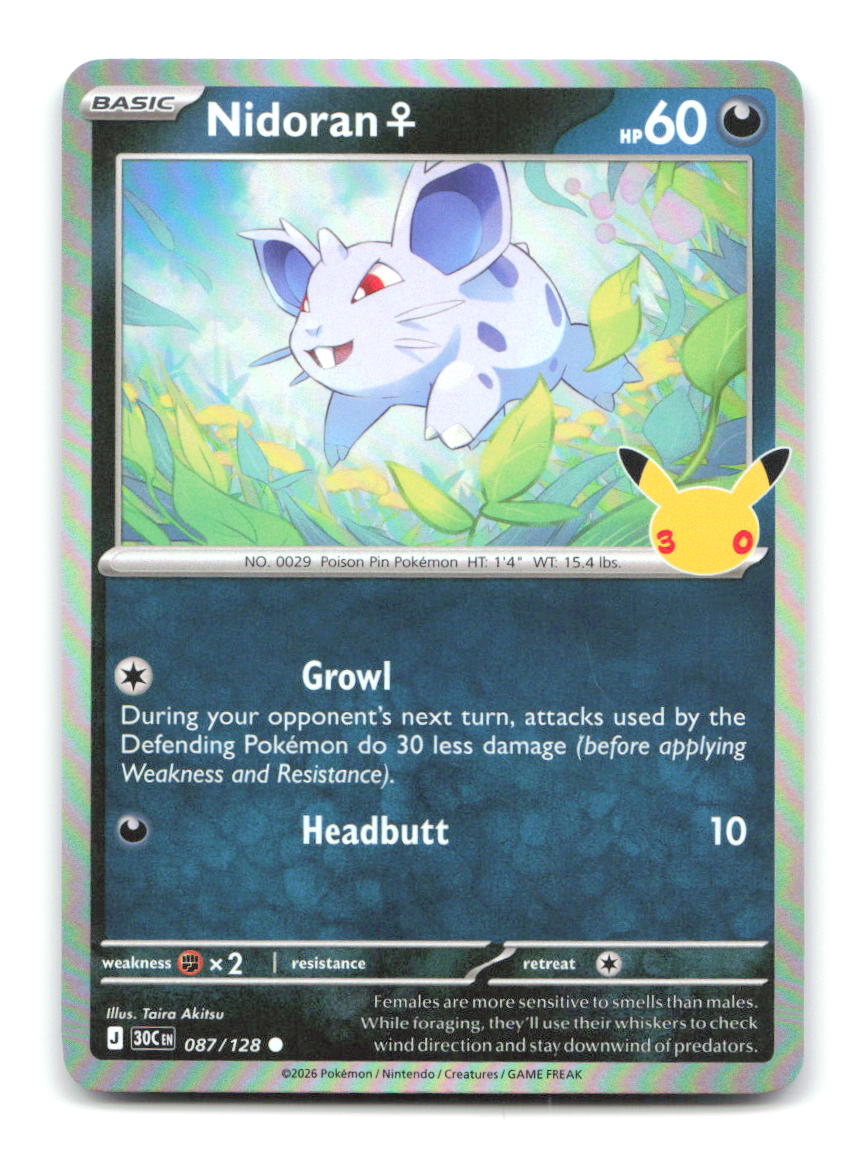 Nidoran F 087/128 30C Pokemon Holo NM