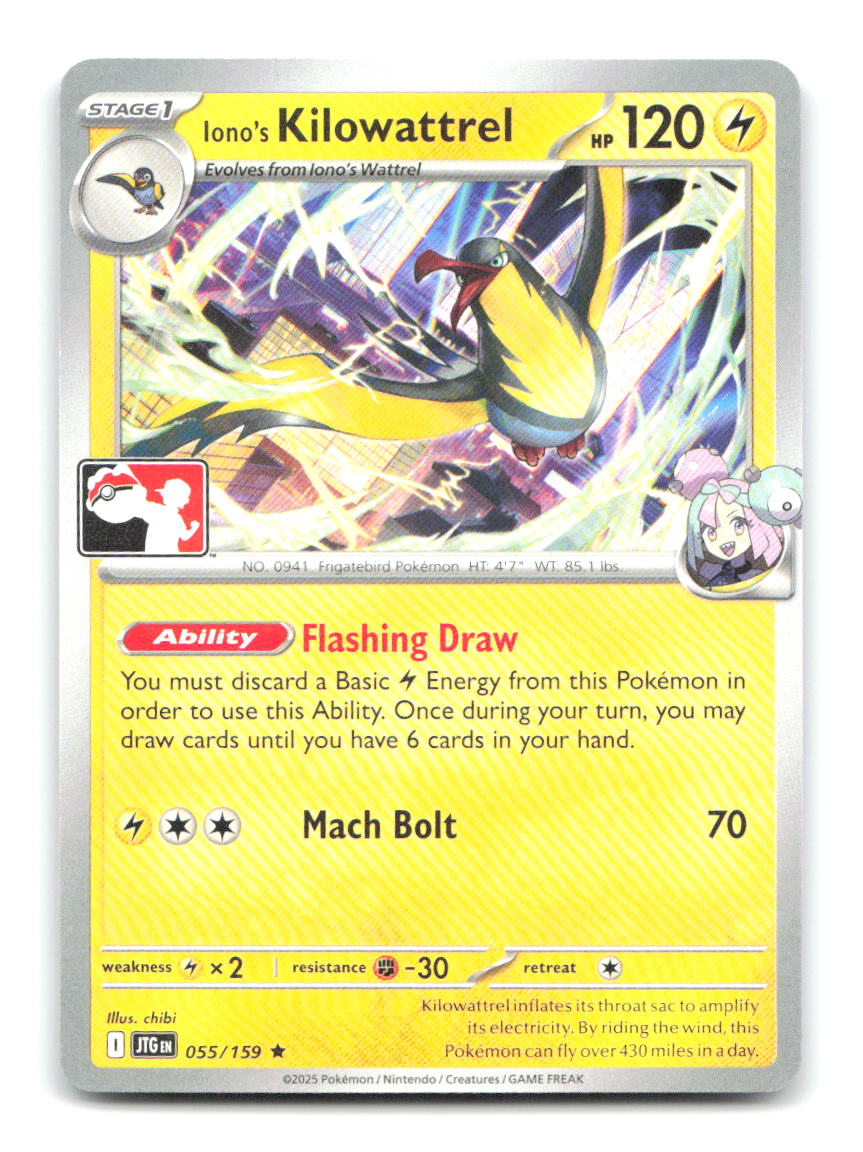 Iono's Kilowattrel 055/159 Pokemon NM