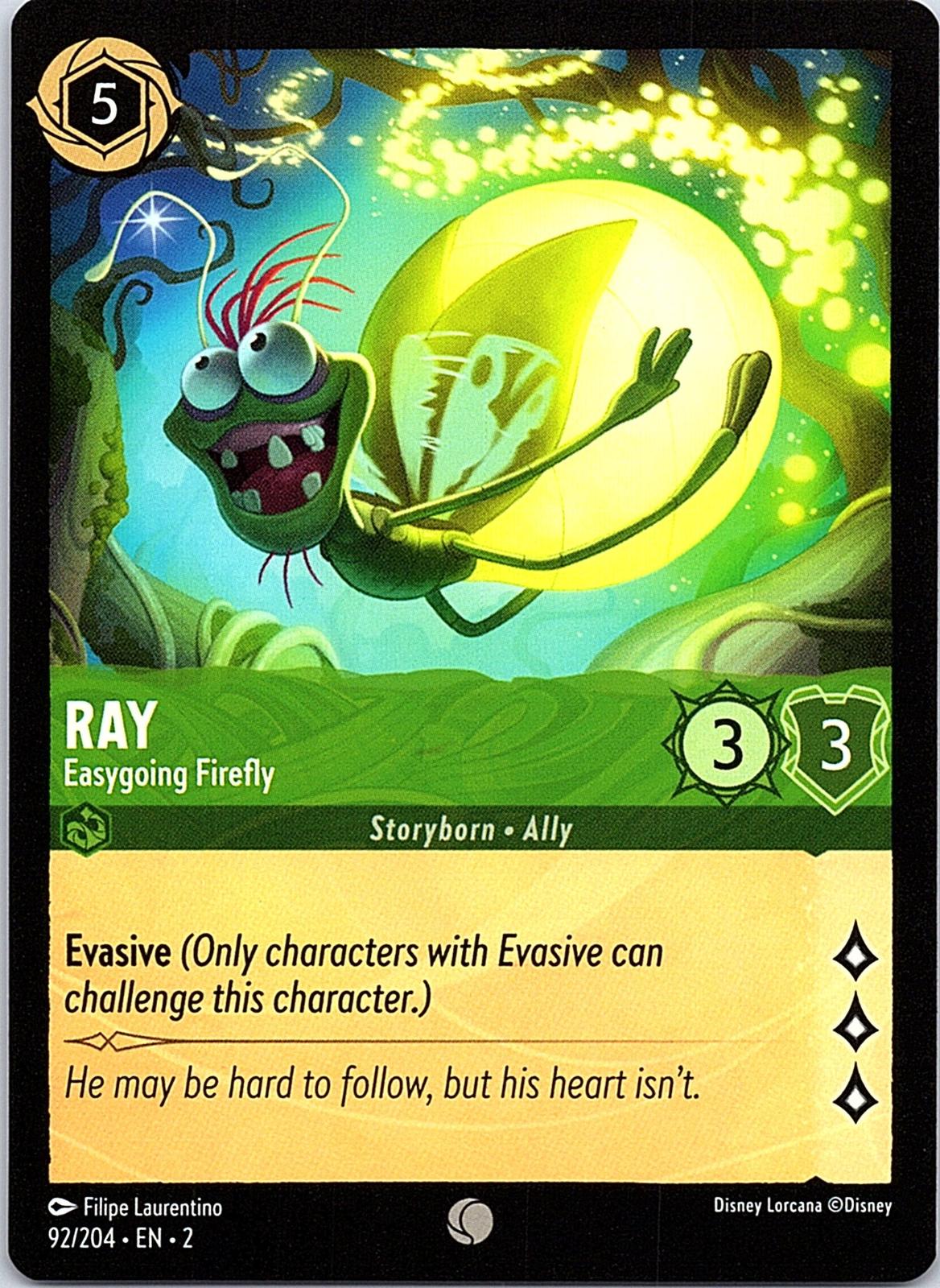 Ray - Easygoing Firefly 92/204 Common Rise of the Floodborn Lorcana Near Mint