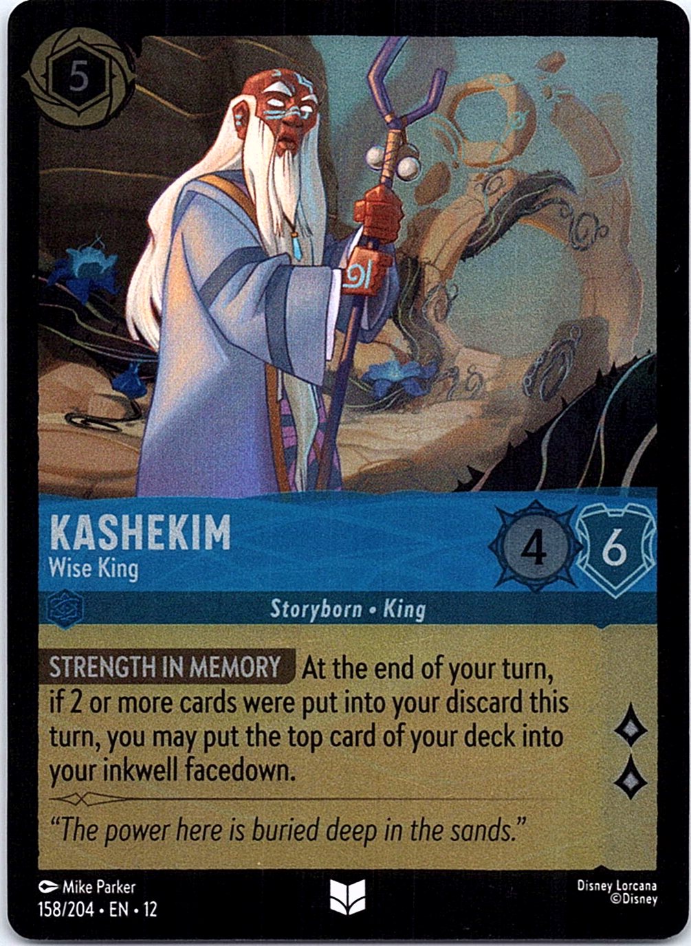 Kashekim - Wise King 158/204 Uncommon Wilds Unknown Lorcana Cold Foil Near Mint