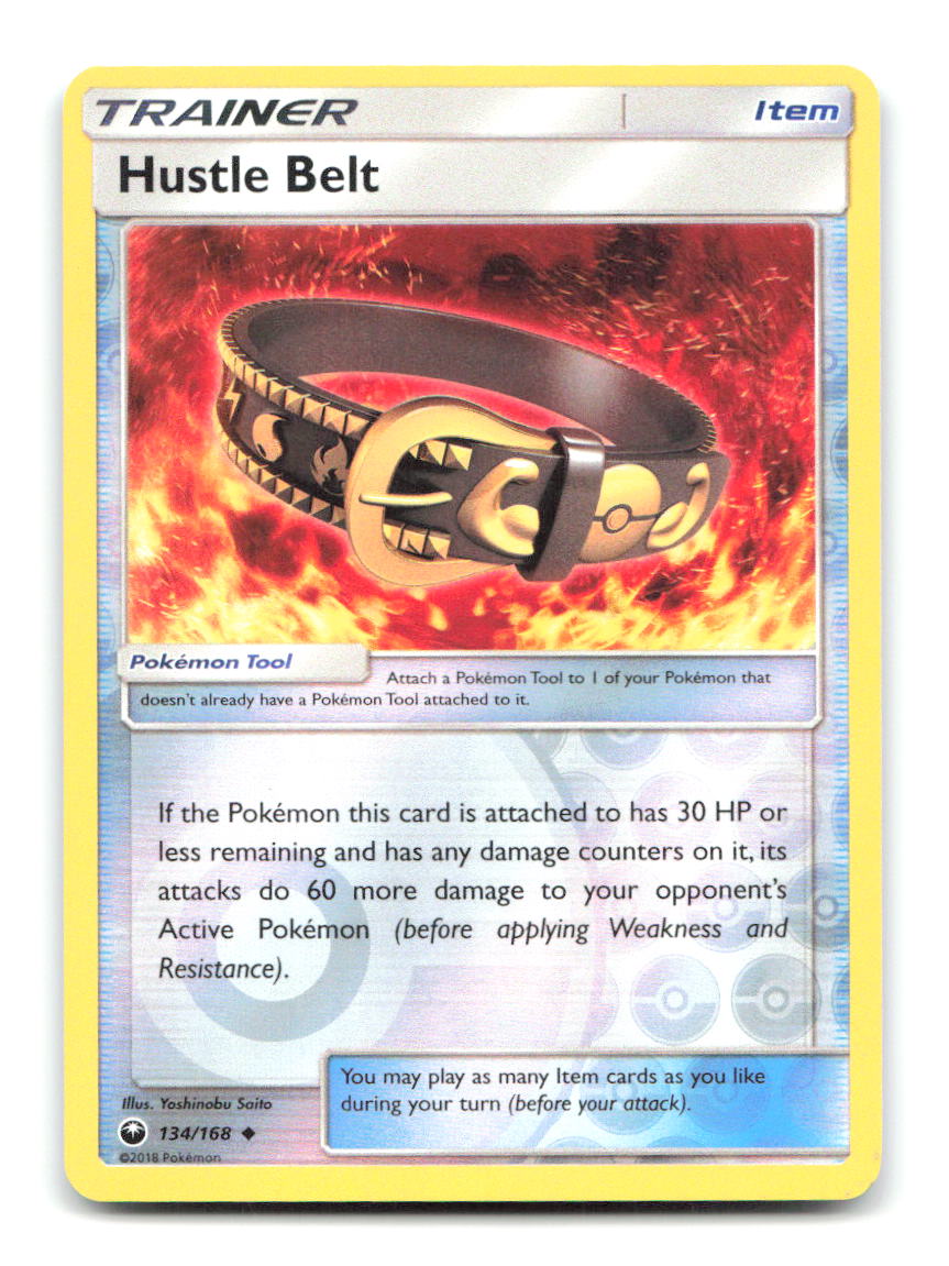 Hustle Belt 134/168 Uncommon Celestial Storm Pokemon Reverse Holo Lightly Played