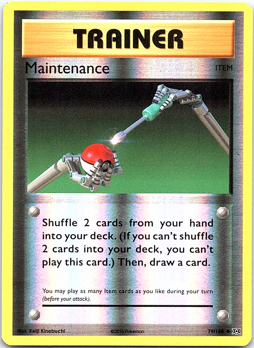 Maintenance 79/108 Uncommon Evolutions Pokemon Reverse Holo Moderately Played