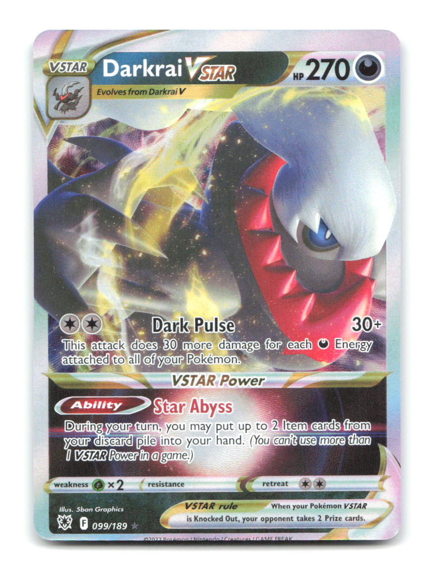 Darkrai VSTAR 099/189 ASR Pokemon Holo NM