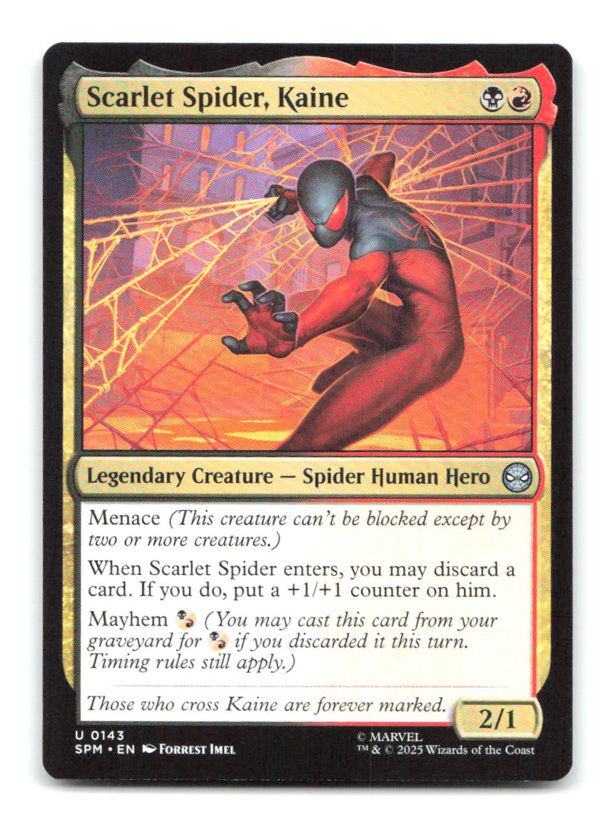 Scarlet Spider, Kaine 143 UC Marvel's Spider-Man Magic: The Gathering NM