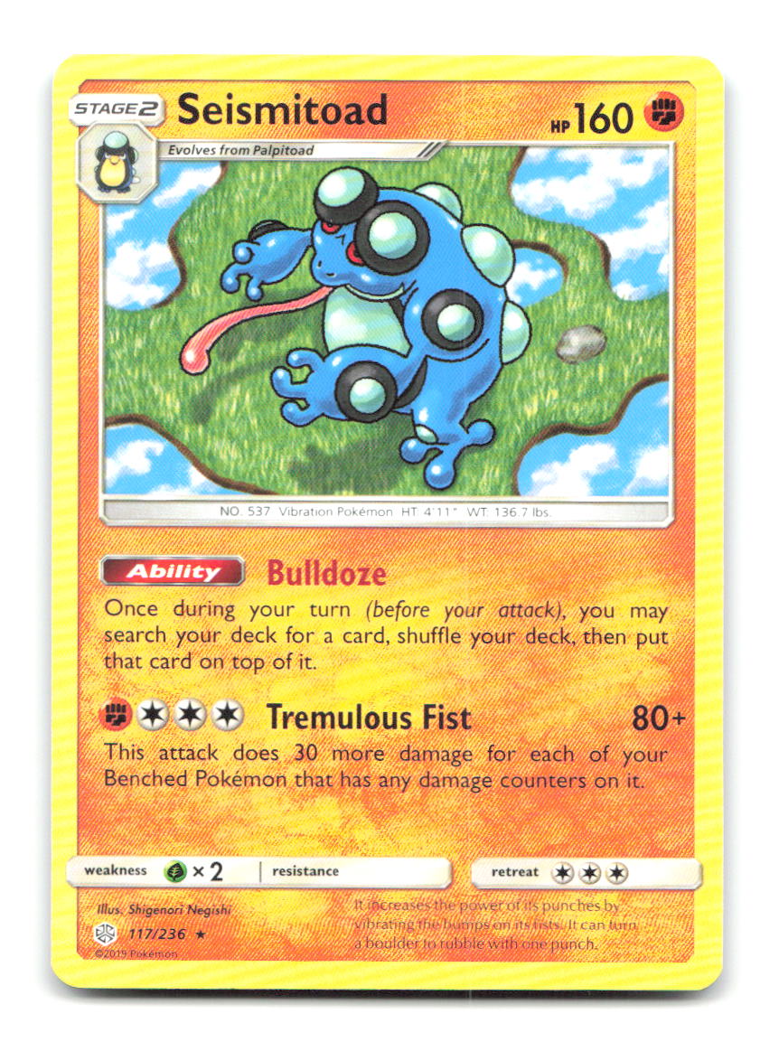 Seismitoad 117/236 Rare Cosmic Eclipse Pokemon Lightly Played