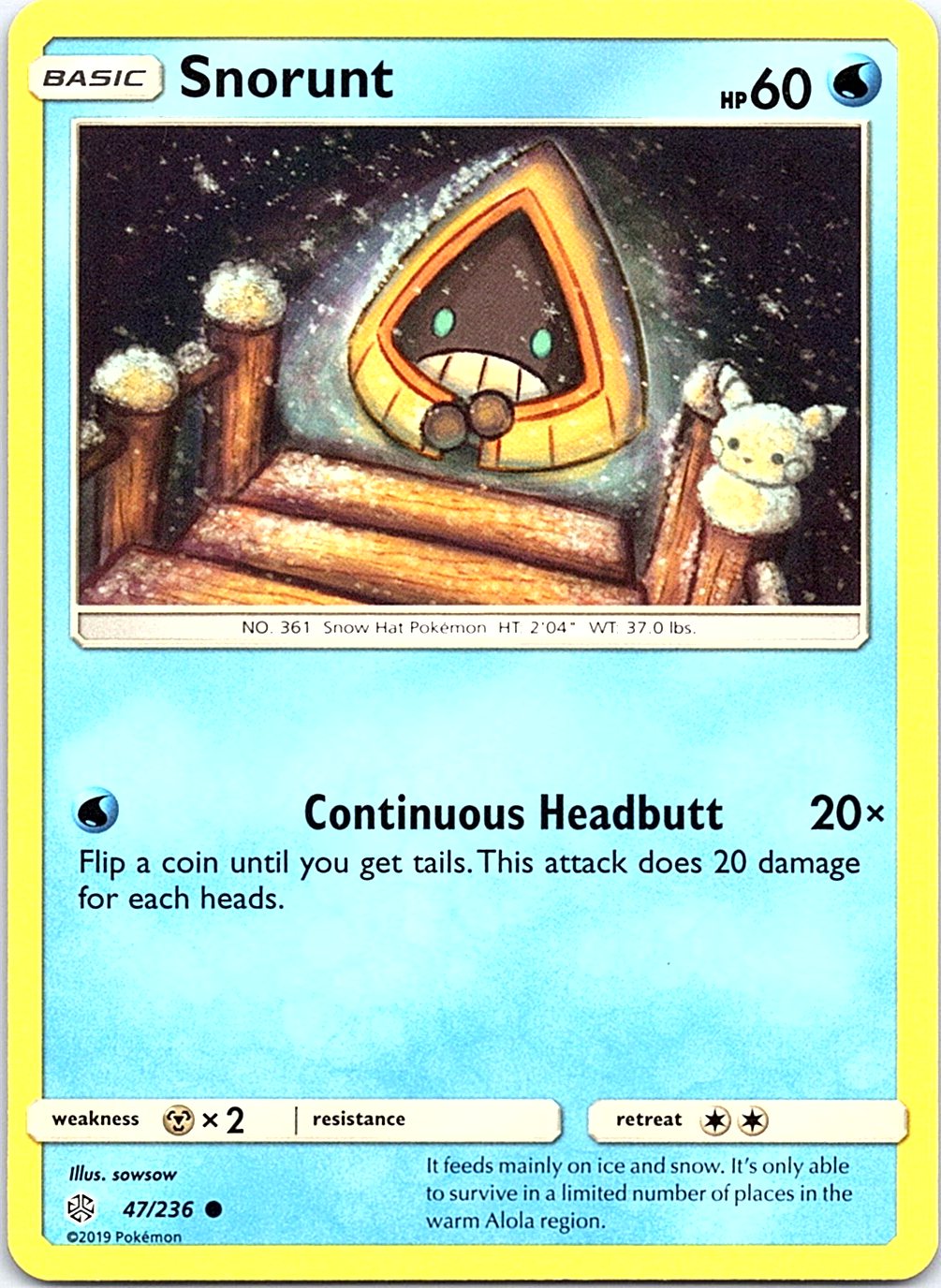 Snorunt 47/236 Common Cosmic Eclipse Pokemon Lightly Played