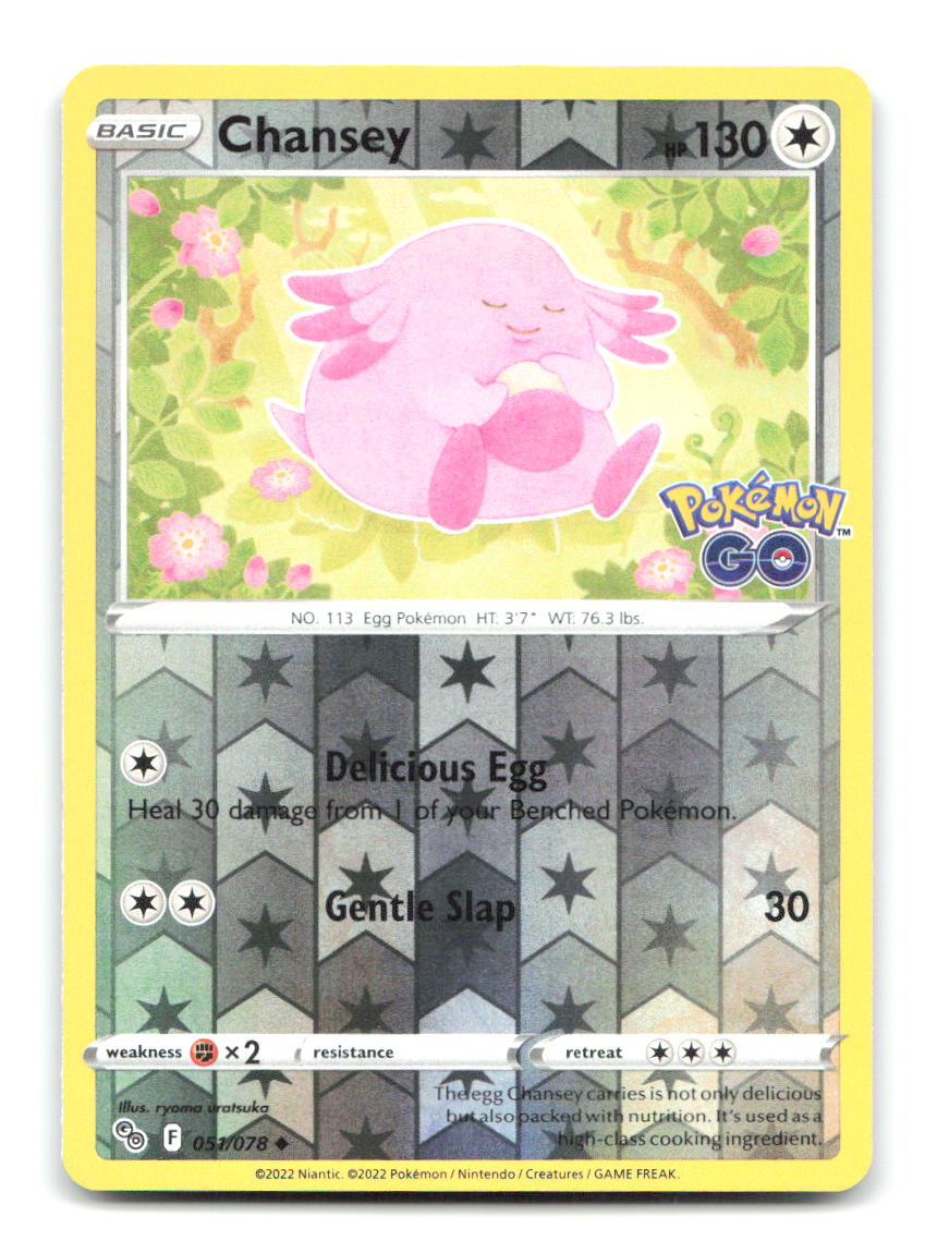 Chansey 051/078 PGO Pokemon Reverse Holo MP