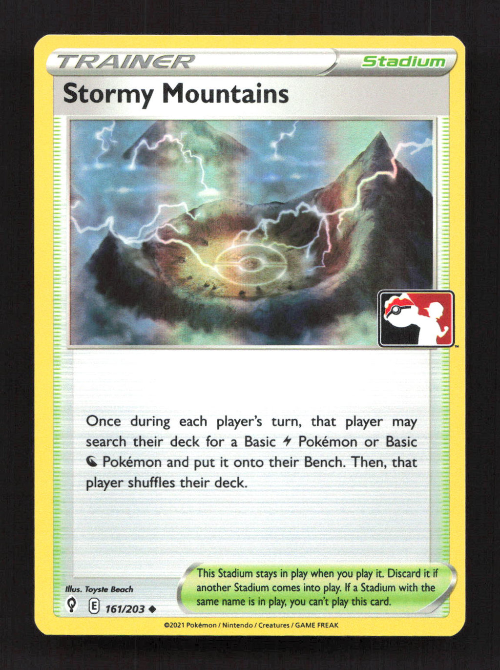 Stormy Mountains 161/203 Uncommon Prize Pack Series Cards Pokemon Holo LP