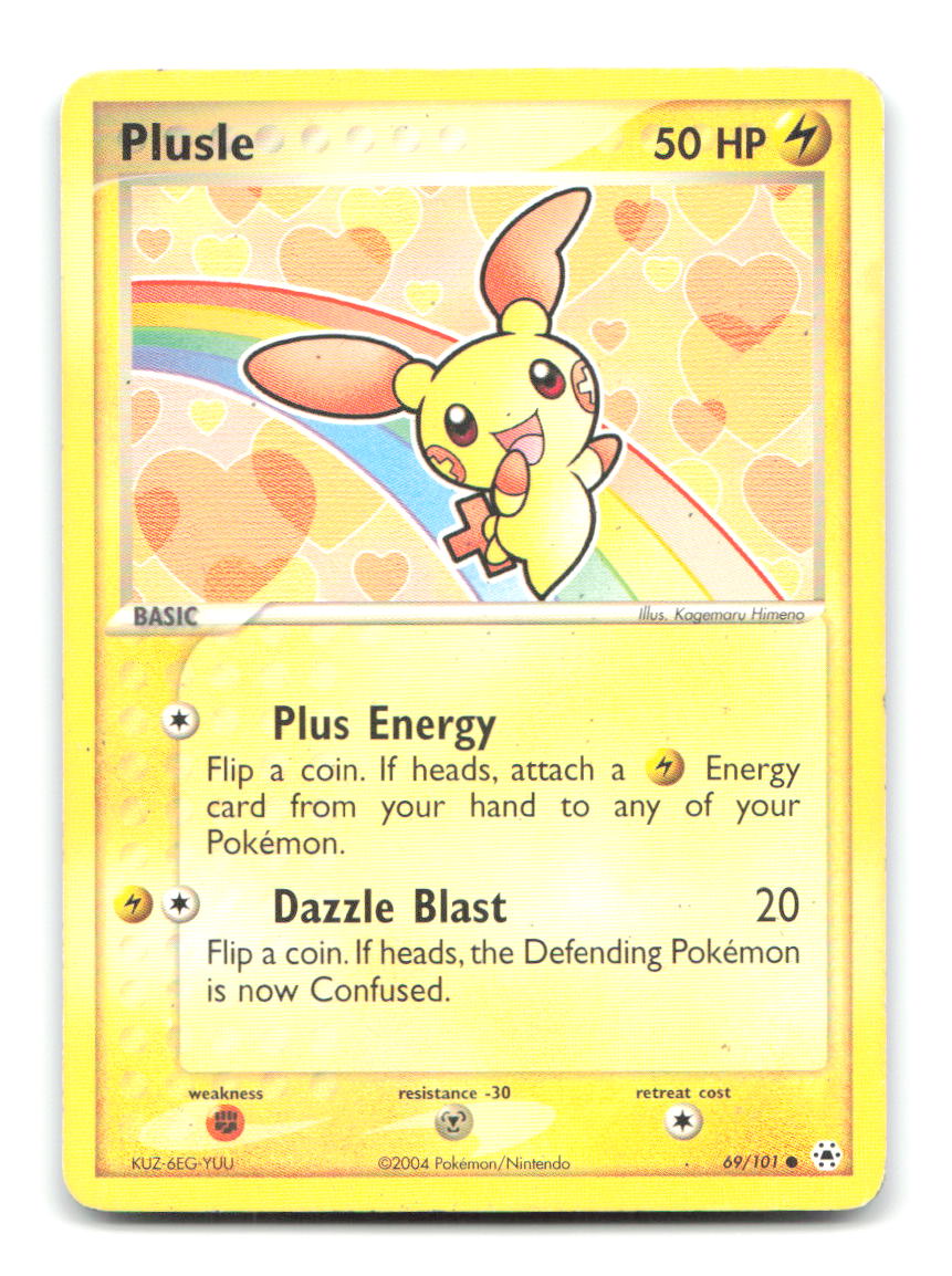 Plusle 69/101 Common Hidden Legends Pokemon Heavily Played