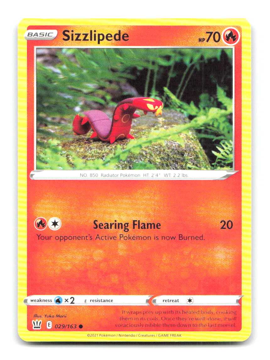 Sizzlipede 029/163 BST Pokemon LP