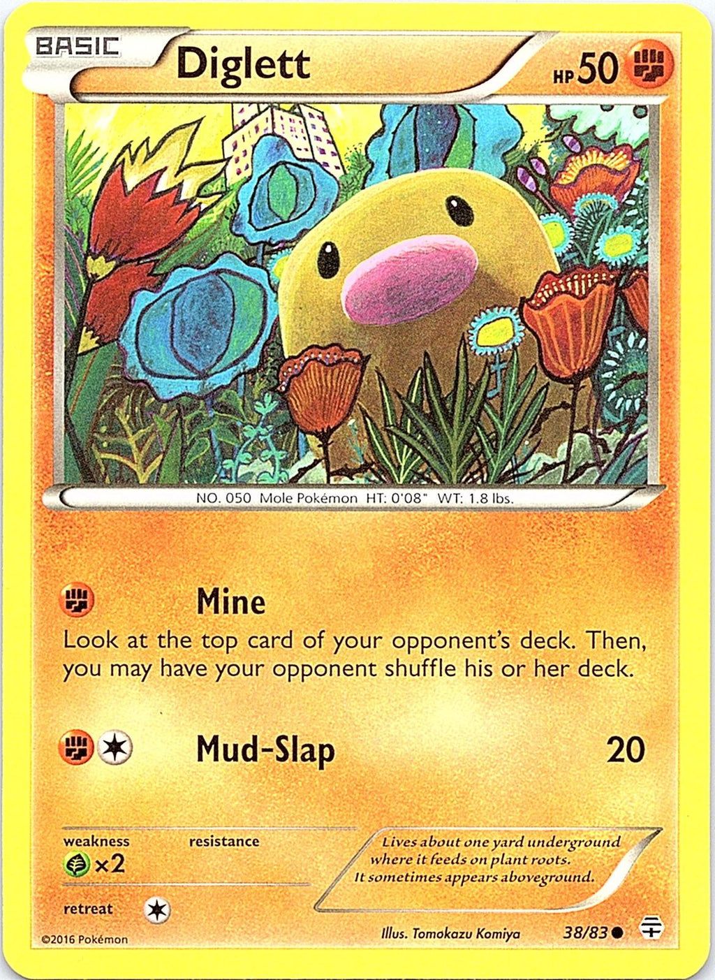 Diglett 38/83 Common Generations Pokemon Lightly Played