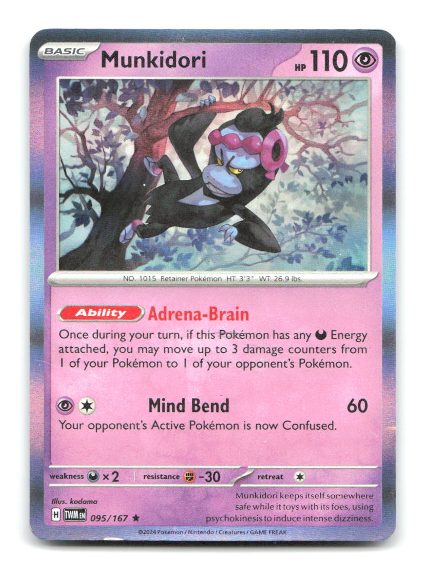 Munkidori 095/167 TWM Pokemon Holo NM