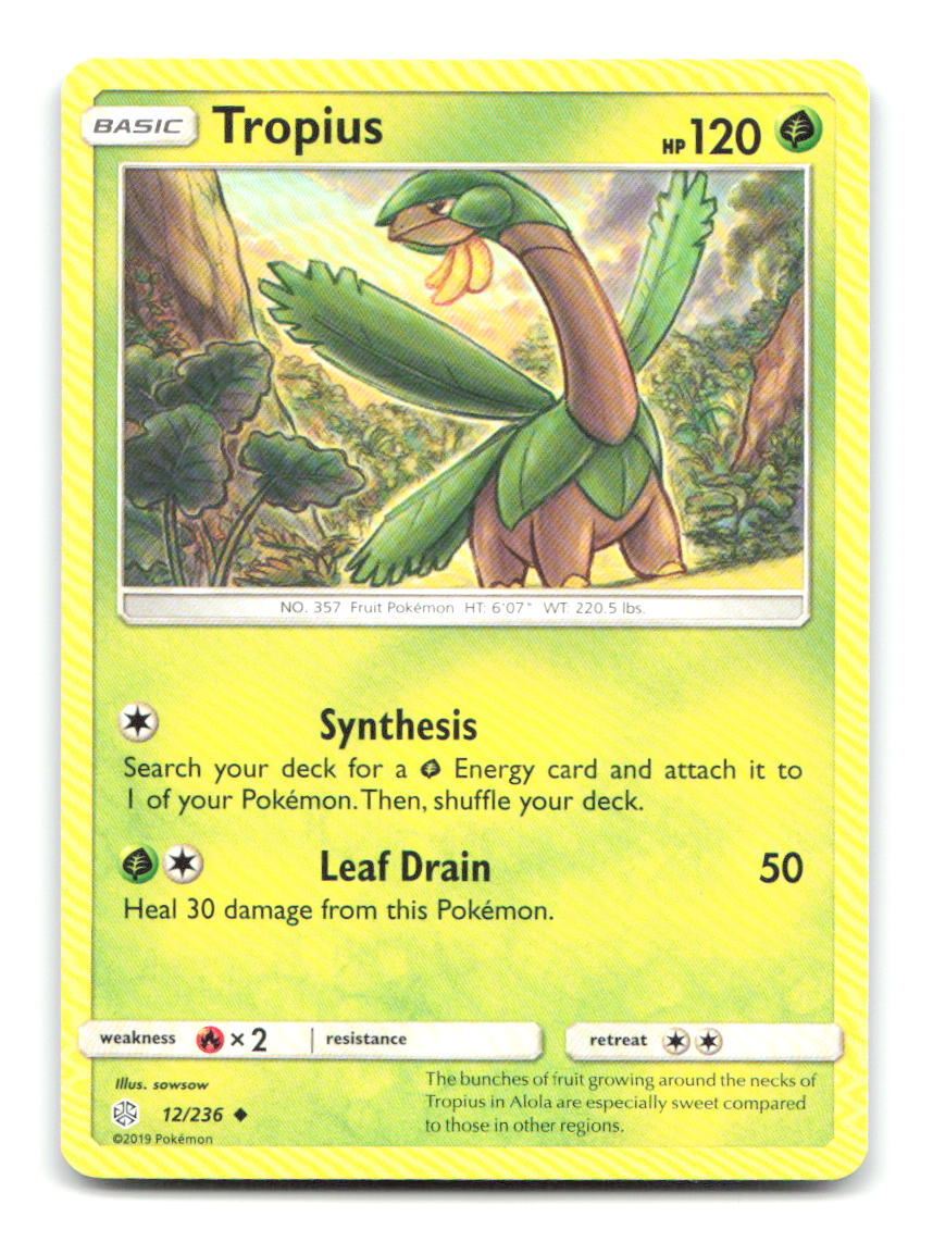 Tropius 12/236 Uncommon Cosmic Eclipse Pokemon Near Mint