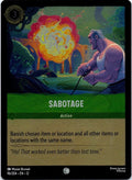 Sabotage 96/204 Common Wilds Unknown Lorcana Cold Foil Near Mint