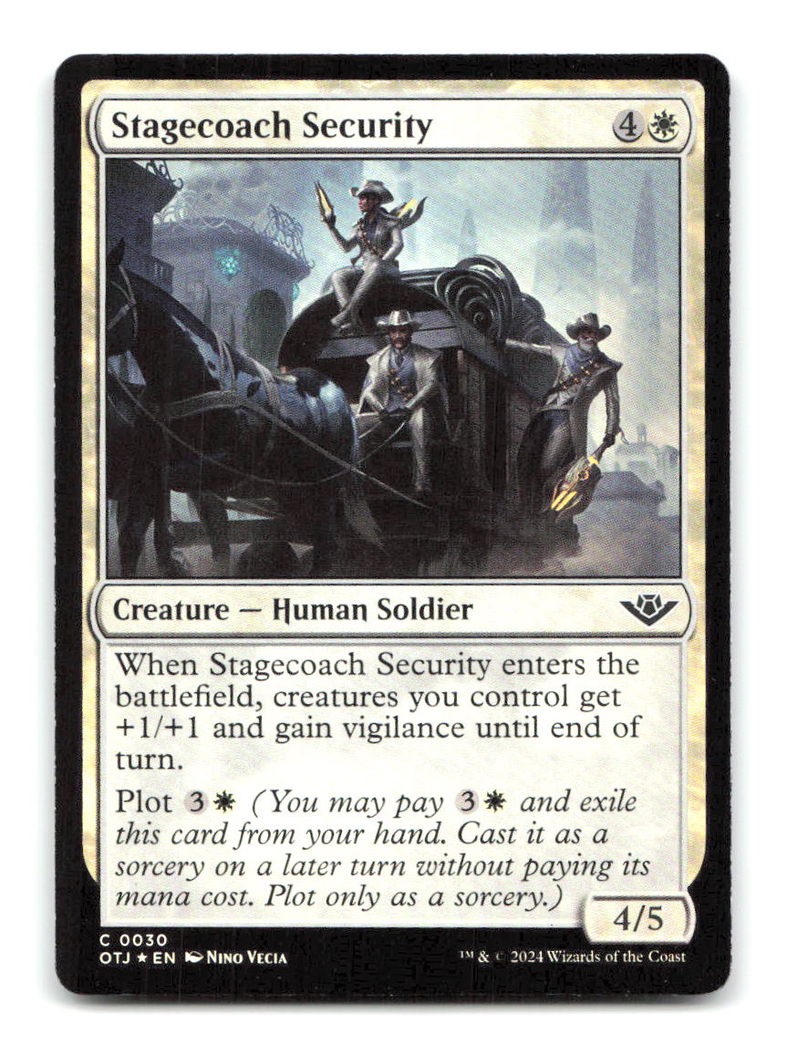 Stagecoach Security 30 OTJ Magic: The Gathering Foil NM