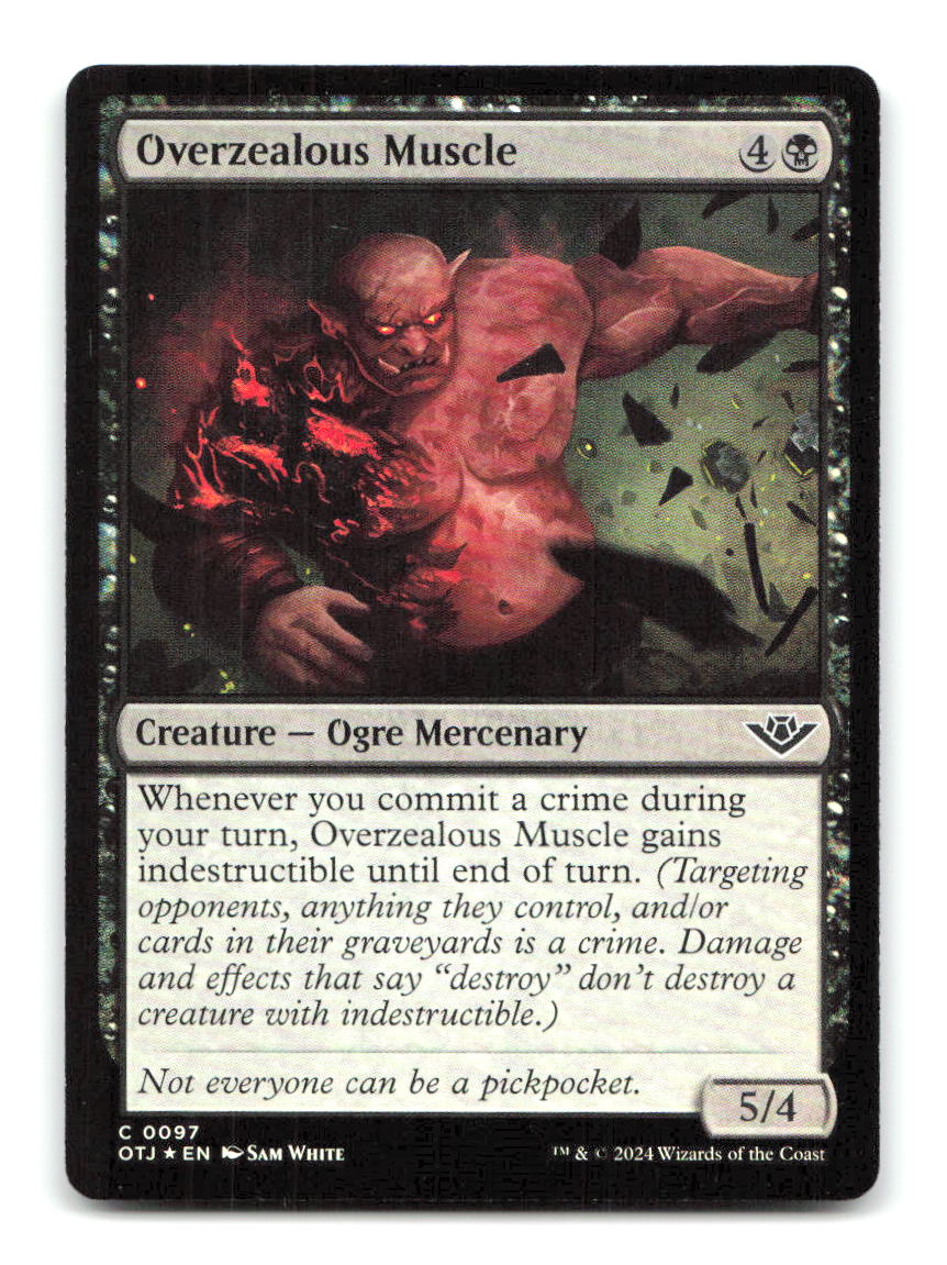 Overzealous Muscle 97 OTJ Magic: The Gathering Foil NM