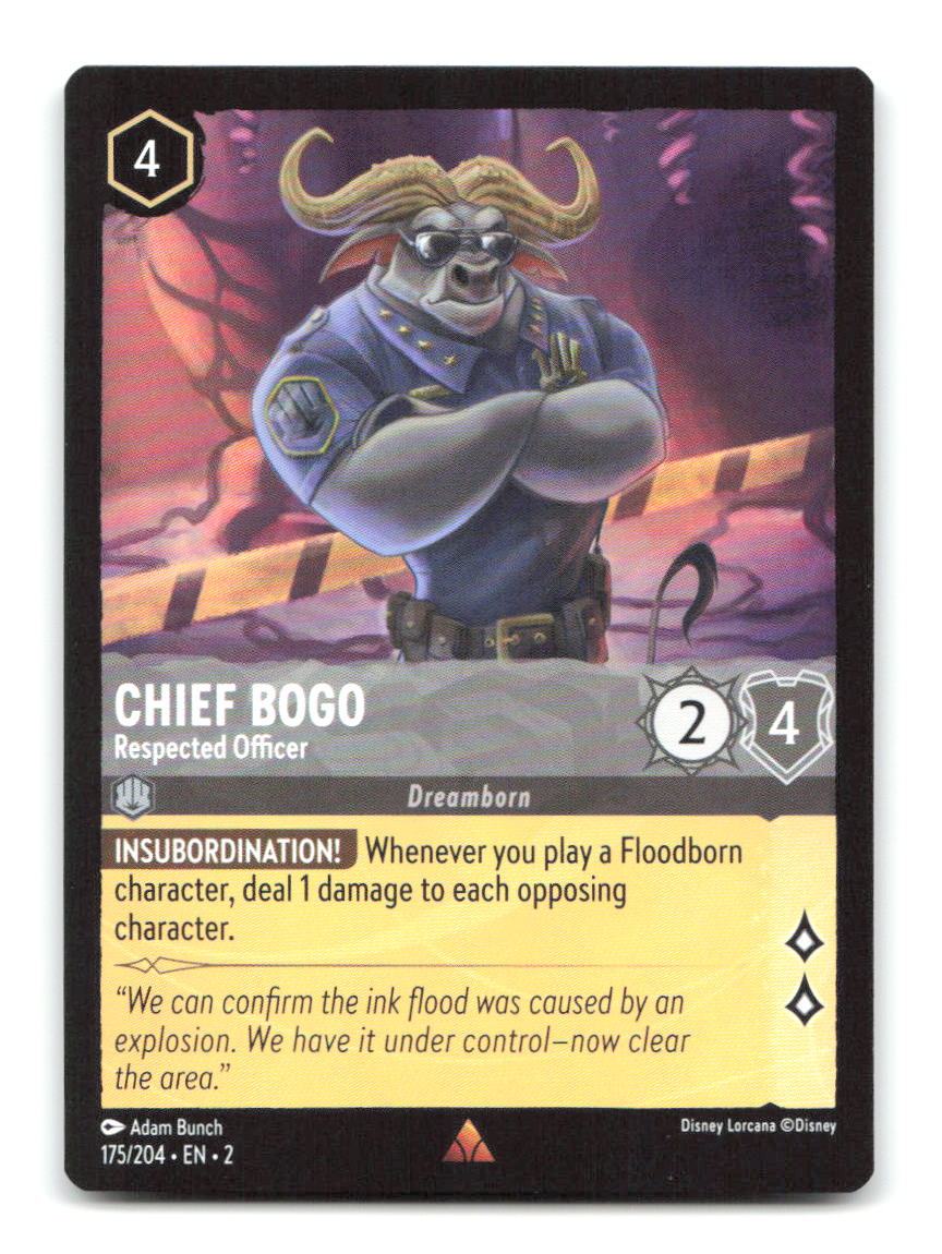 Chief Bogo - Respected Officer 175/204 2 Lorcana NM