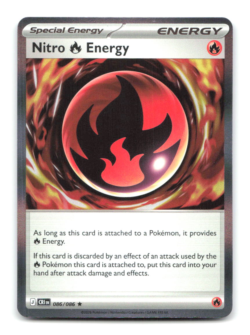 Nitro R Energy 086/086 Holo Rare Chaos Rising Pokemon Near Mint