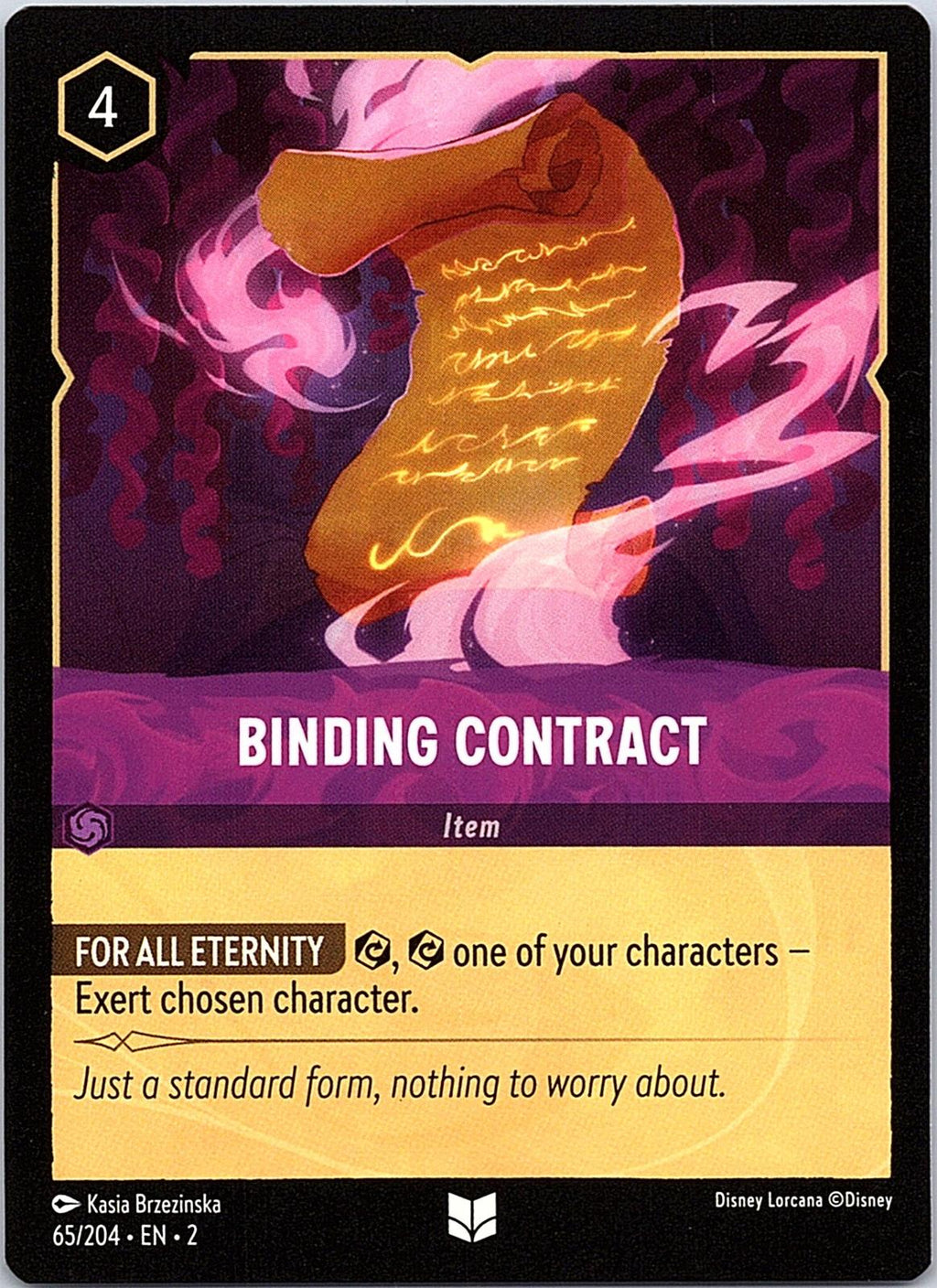 Binding Contract 65/204 Uncommon Rise of the Floodborn Lorcana Near Mint
