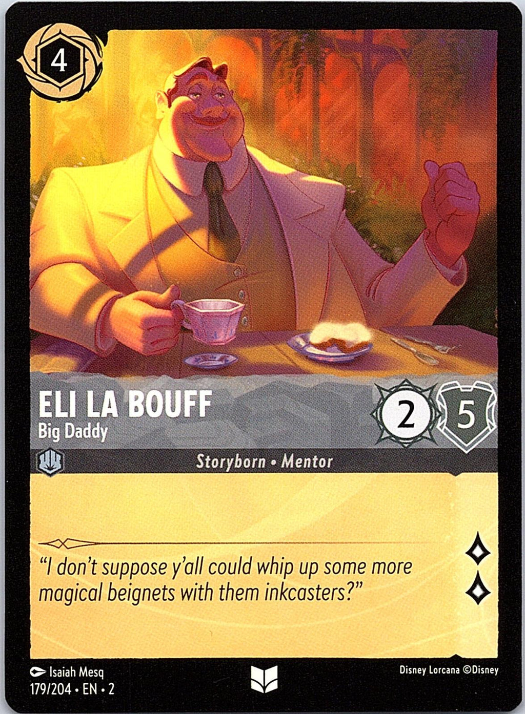 Eli La Bouff - Big Daddy 179/204 Uncommon Rise of the Floodborn Lorcana NM